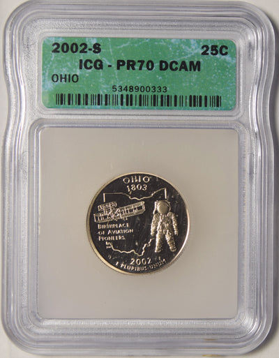 2002-S Ohio State Quarter ICG PR-70 DCAM