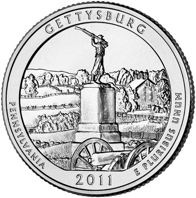 2011-D Gettysburg National Military Park, PA Quarter  Choice BU
