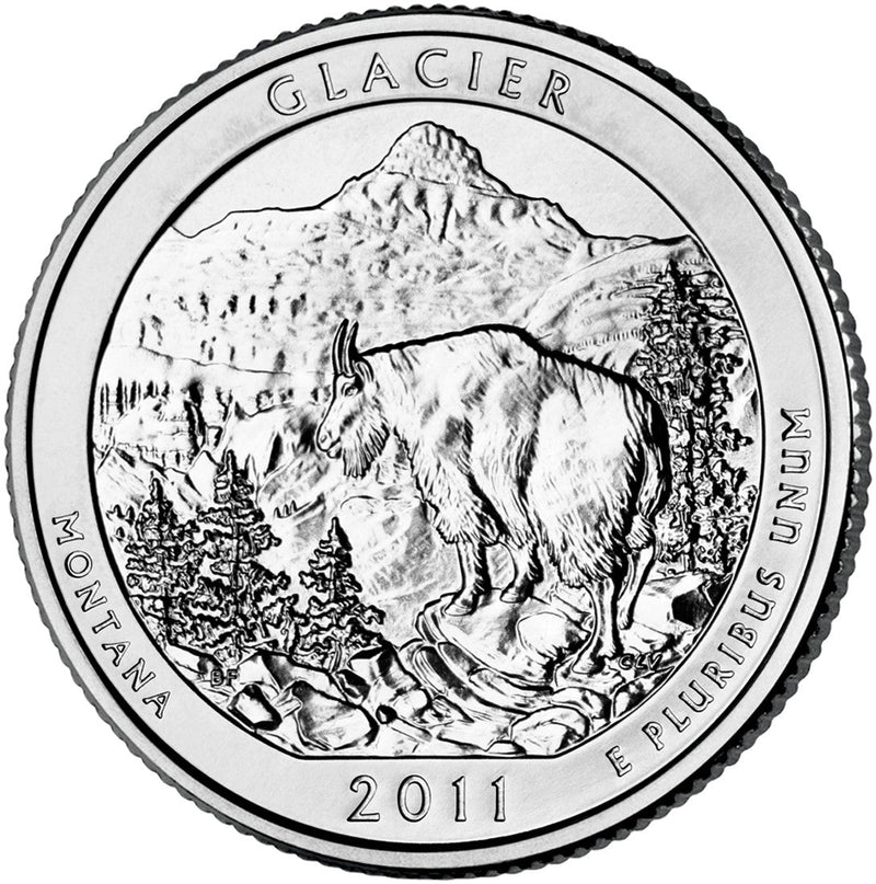 2011-D Glacier National Park, MT Quarter  Choice BU