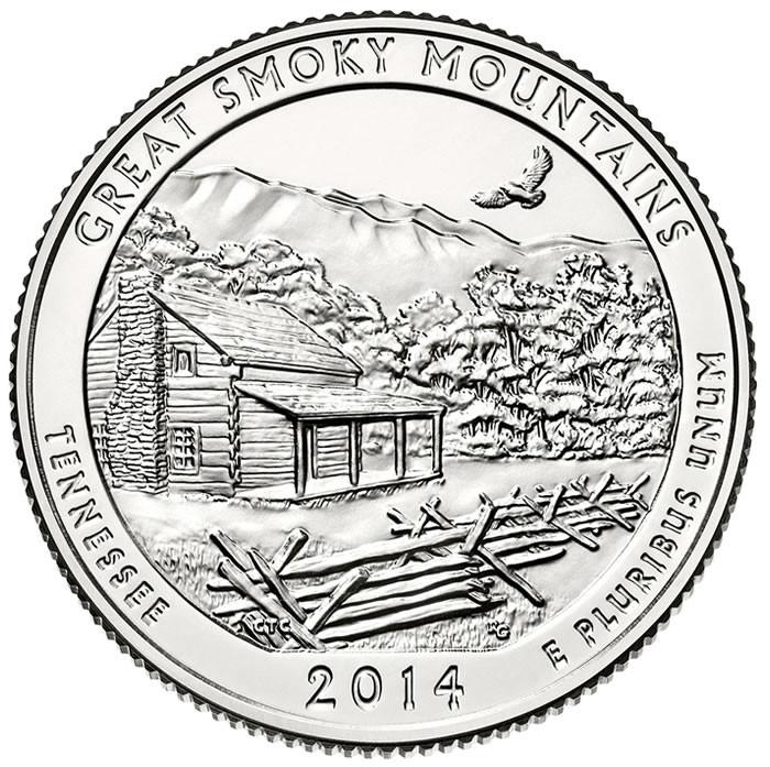 2014-D Great Smoky Mountains National Park, TN Quarter  Choice BU