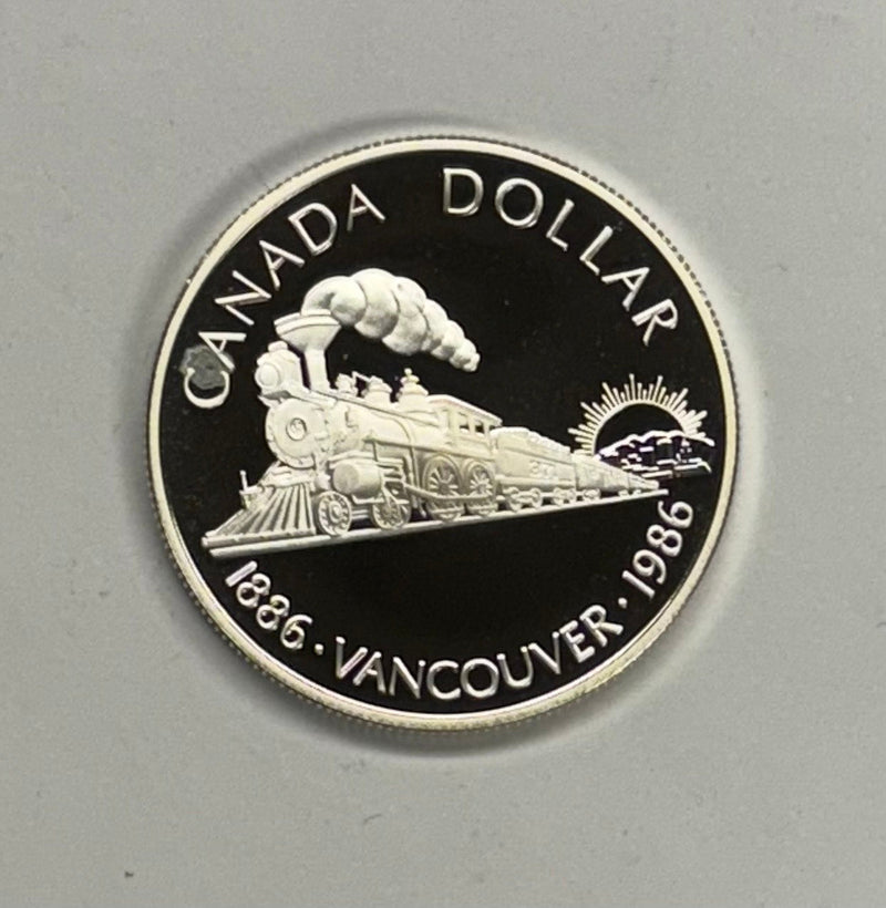 1986 Silver Canadian Commemorative Dollar . . . . Gem Proof