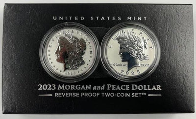 2023 Reverse Proof Morgan and Peace Silver Dollar Sets