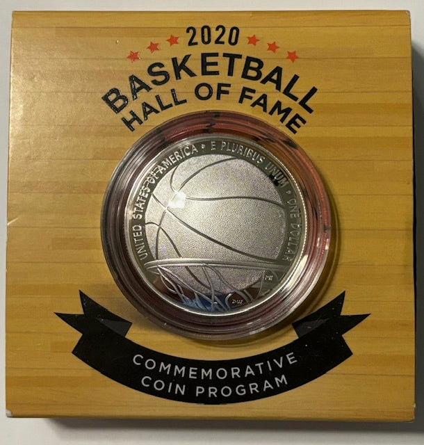 2020 Basketball Hall of Fame Silver Dollar Gem Brilliant Proof in original U.S. Mint Box