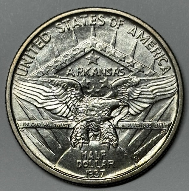 Arkansas Half 1937-D Gem Brilliant Uncirculated