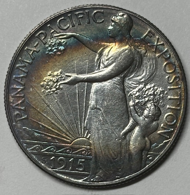 Panama-Pacific Half 1915-S Choice BU Color!