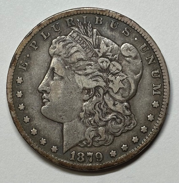 1879-CC Capped CC Morgan Dollar Very Fine