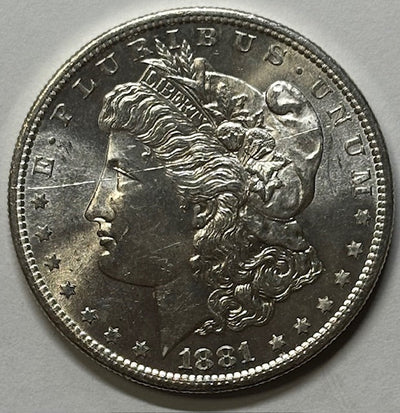 1881-S Morgan Dollar Choice BU scratched