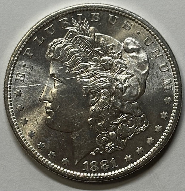 1881-S Morgan Dollar Choice BU scratched