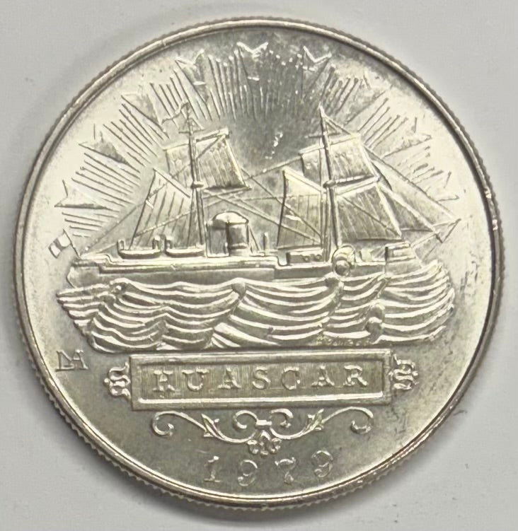 1979 Silver Peru 5000 Soles . . . . Choice About Uncirculated