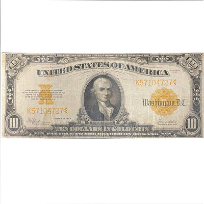 $10.00 1922 Gold Certificate Fr. 1173 Very Fine