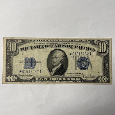 $10.00 1934 D Silver Certificate STAR Very Fine