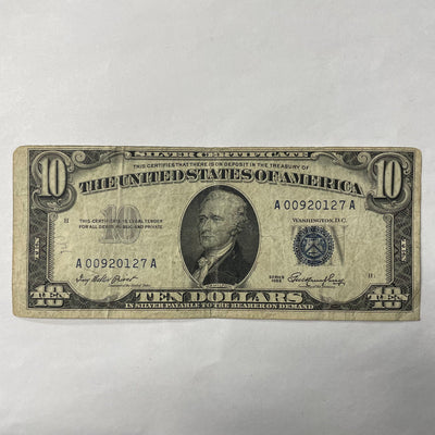 $10.00 1953 Silver Certificate Very Fine