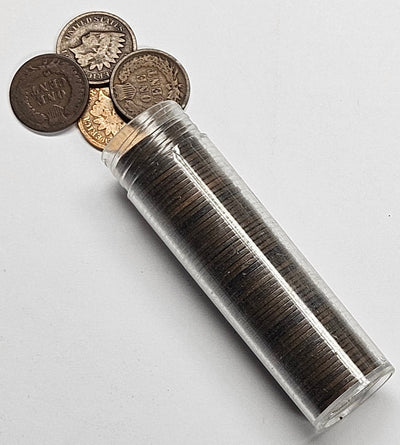 Indian Cent Roll of Early Collector Coins (50 coins Good/VG)