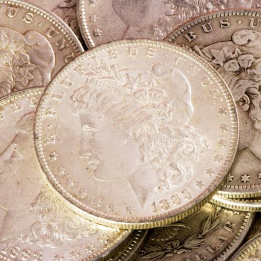 3 Different Dates Morgan Silver Dollars Very Good or better 1904 or earlier