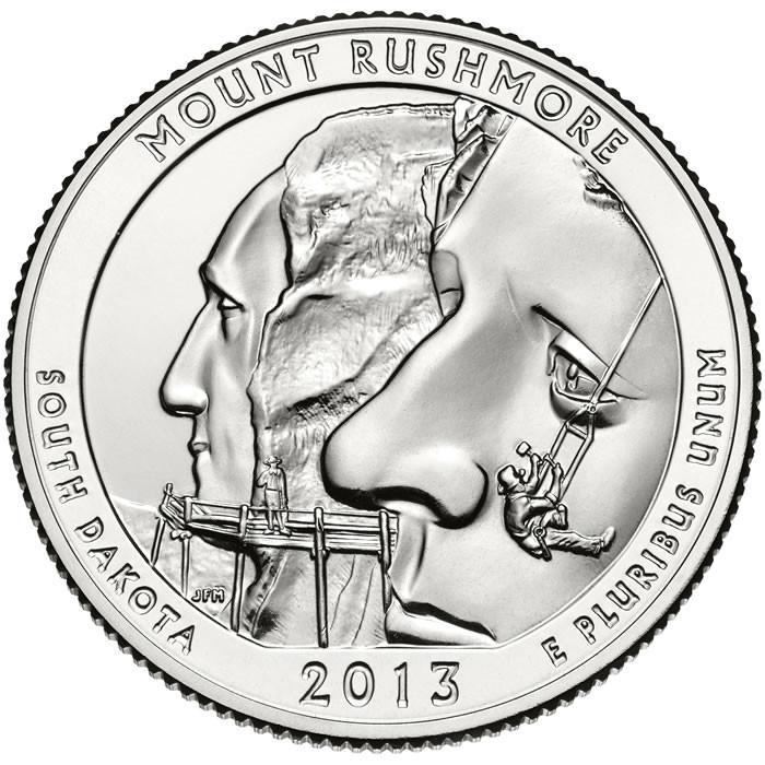 2013-D Mount Rushmore National Memorial, SD Quarter  Choice BU
