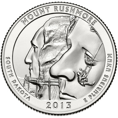 2013 Mount Rushmore National Memorial, SD Quarter  Choice BU