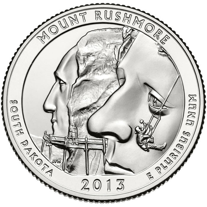2013 Mount Rushmore National Memorial, SD Quarter  Choice BU