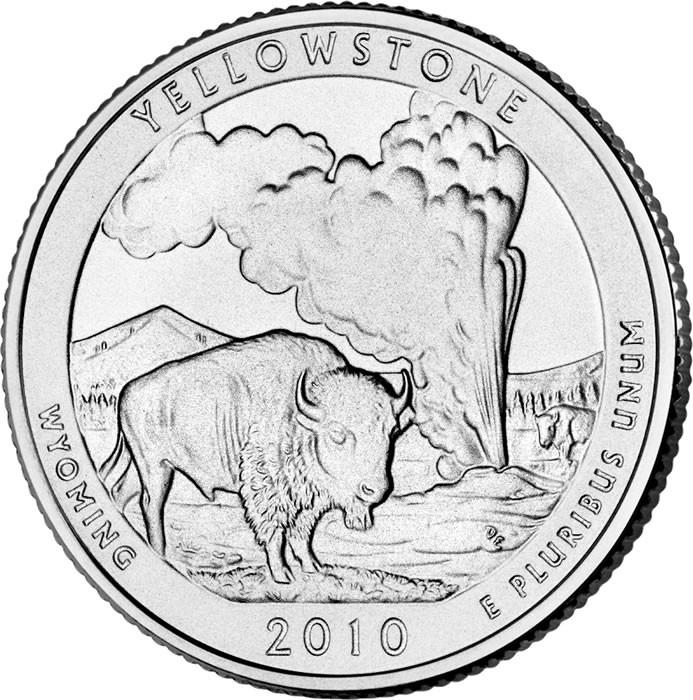 2010-D Yellowstone National Park, WY Quarter  Choice BU