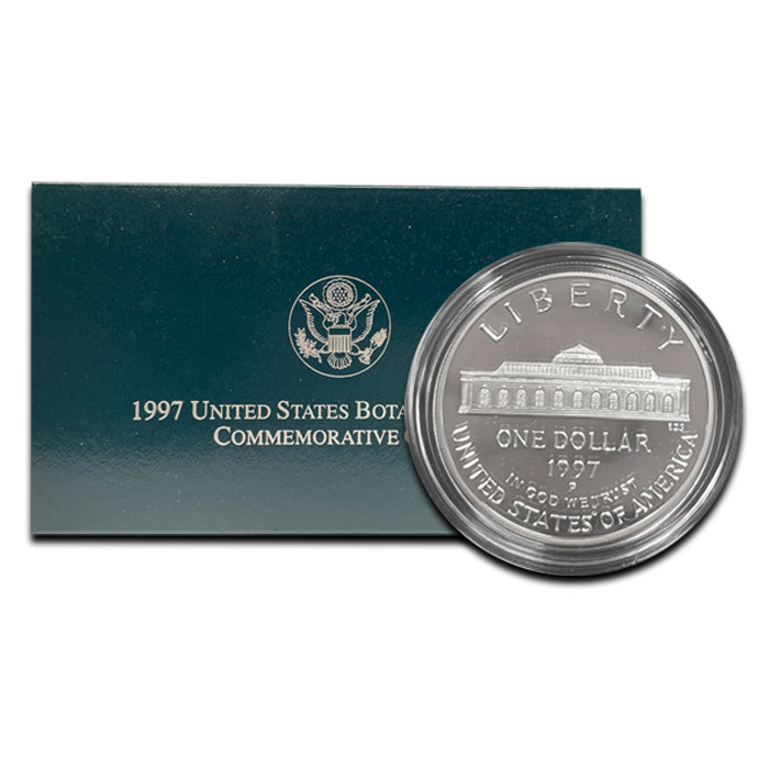 1997-P Botanic Garden Silver Dollar . . . . Gem Brilliant Proof in original U.S. Mint Box