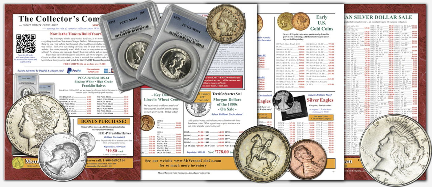 Gold, Silver, Collectible Coins, and Currency at Mount Vernon Coin Co