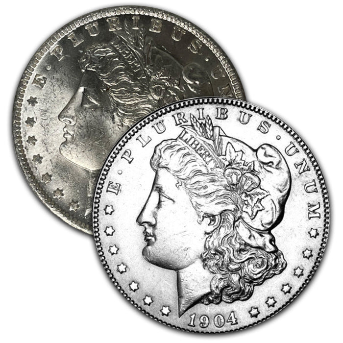 1884-O and 1904-O Morgan Dollar Pair . . . . Select Brilliant Uncirculated