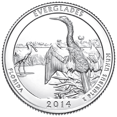 2014 Everglades National Park, FL Quarter  Choice BU