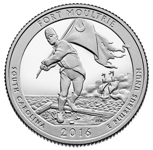 2016 Fort Moultrie National Park, SC Quarter  Choice BU
