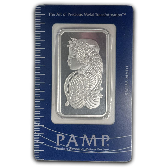 PAMP Lady Fortuna 1 Ounce Silver Bar . . . . 999.0 Pure Silver
