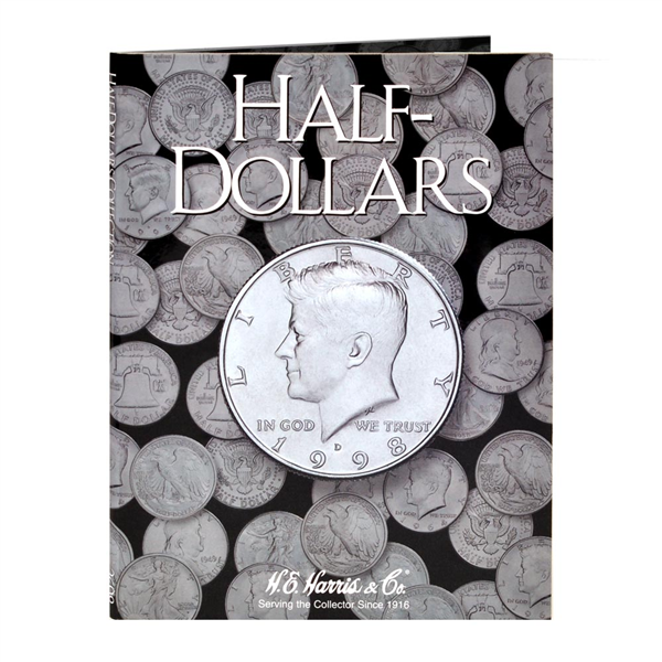 Generic Half Dollar Harris Coin Folder No dates written in book