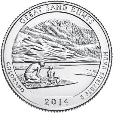 2014 Great Sand Dunes National Park, CO Quarter  Choice BU