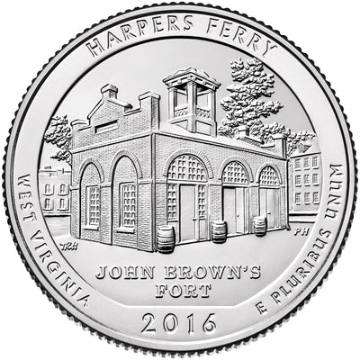 2016 Harpers Ferry National Historical Park, WV Quarter  Choice BU