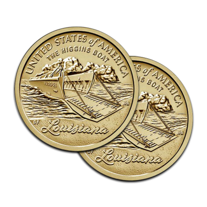 2023-P and D Louisiana Innovation Dollar Pair Choice Brilliant Uncirculated