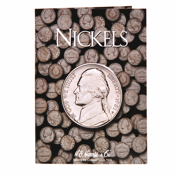 Generic Jefferson Nickel Harris Coin Folder No dates written in book