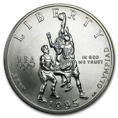 1995-S Olympic Basketball Half Gem BU in original U.S. Mint Capsule