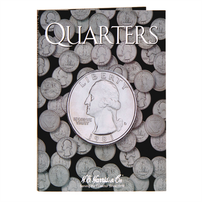 Generic Quarter Harris Coin Folder No dates written in book