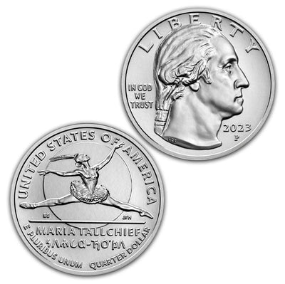 2023-P and D Maria Tallchief Famous Women Quarter Pair Choice Brilliant Uncirculated