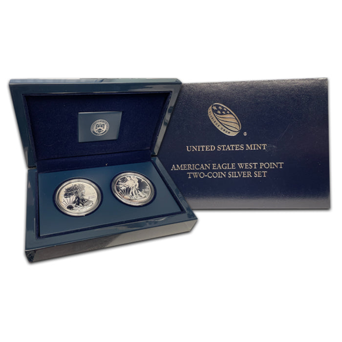 2013-W American Eagle West Point 2 Coin Silver Set . . . . Gem Reverse Proof and Enhanced Proof