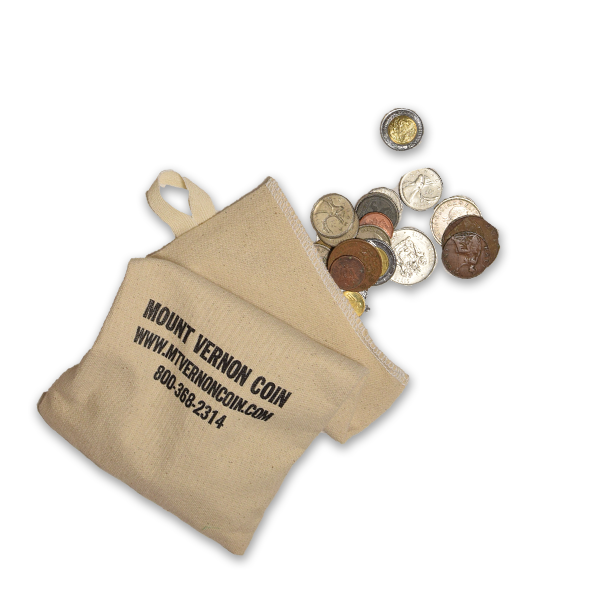 Bags of 3 Full Pounds of World Coins . . . . Average circulated to AU 60 to 80 coins per pound on average