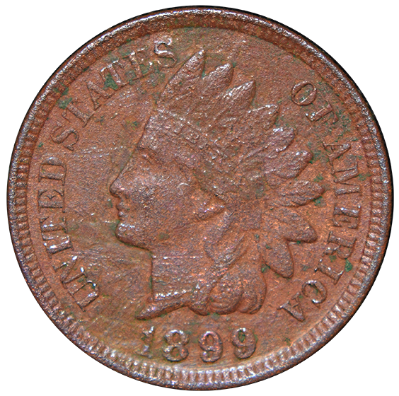 1899 Indian Cent . . . . AU corroded