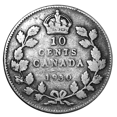 1930 Canadian 10 Cents . . . . Fine