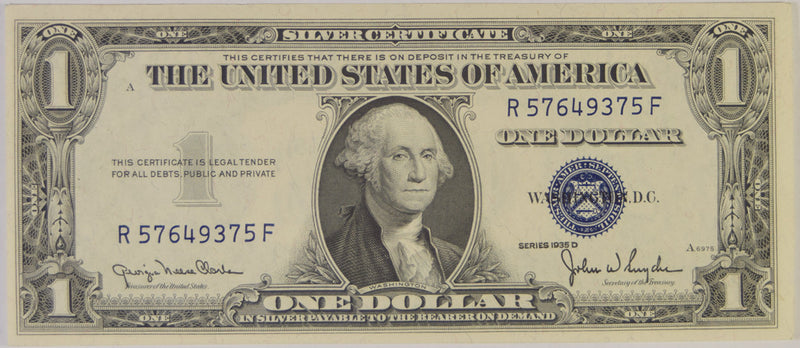 $1.00 1935 D Silver Certificate . . . . Superb Crisp Uncirculated