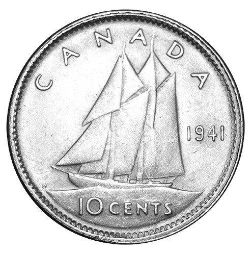1941 Canadian 10 Cents . . . . Select Brilliant Uncirculated