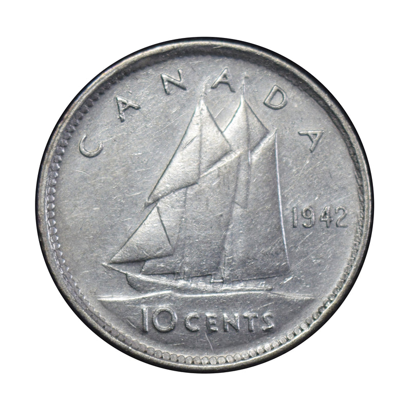 1942 Canadian 10 Cents . . . . Choice About Uncirculated