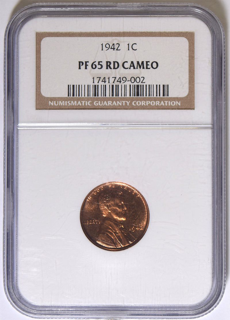 1942 Lincoln Cent . . . . NGC PF-65 Red Cameo