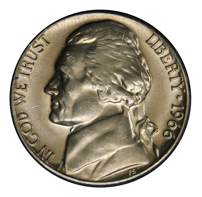 1966 Jefferson Nickel . . . . Brilliant Uncirculated
