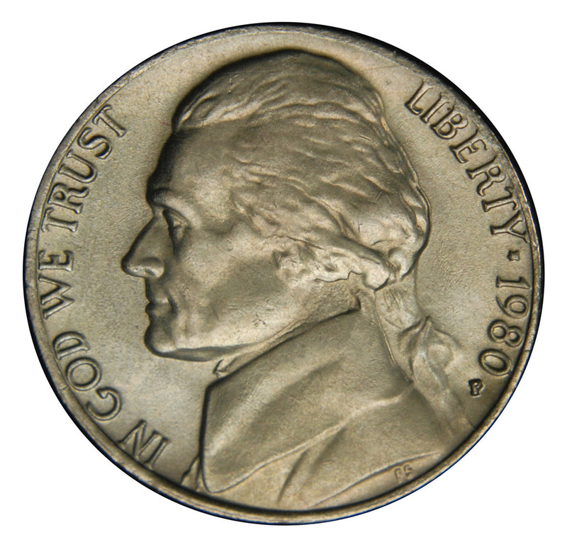 1980 Jefferson Nickel . . . . Brilliant Uncirculated