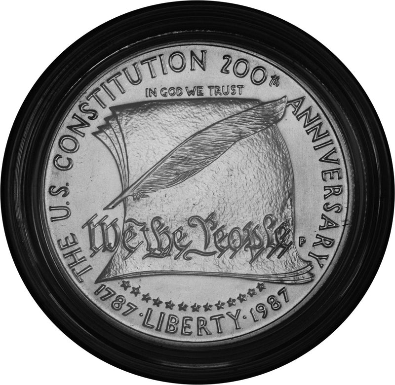 1987-P Constitution Bicentennial Silver Dollar . . . . Gem BU in Original U.S. Mint Capsule