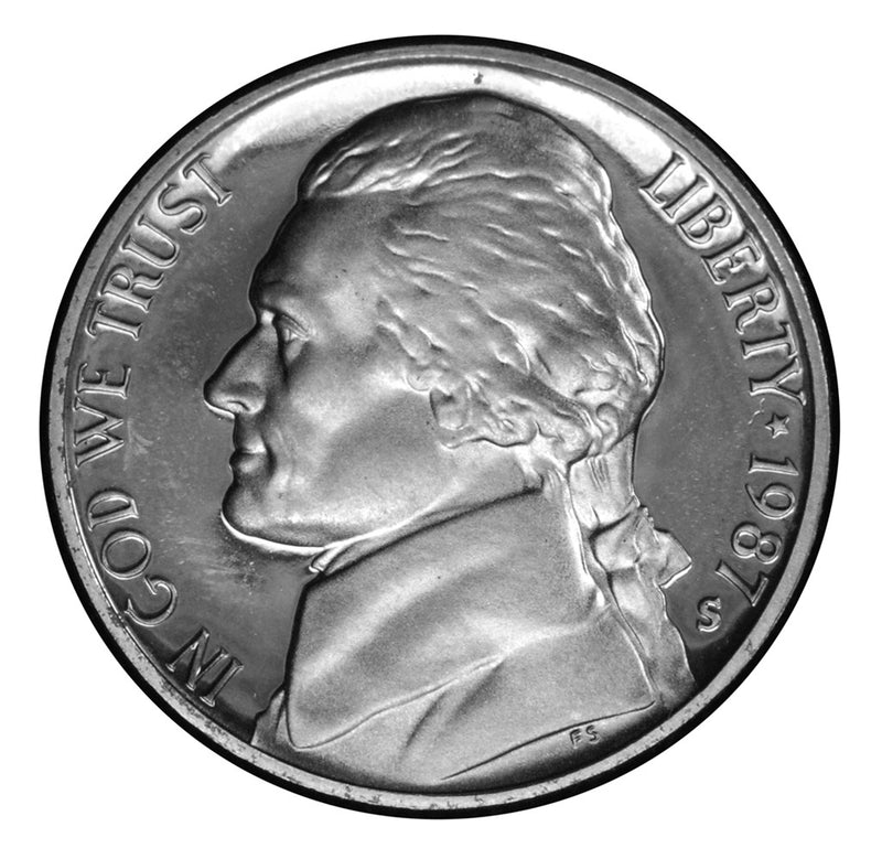 1987-S Jefferson Nickel . . . . Gem Brilliant Proof