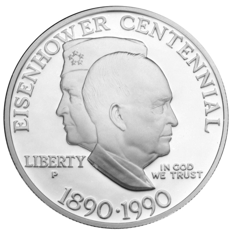 1990-P Eisenhower Centennial Silver Dollar . . . . Gem Brilliant Proof in Original U.S. Mint Capsule