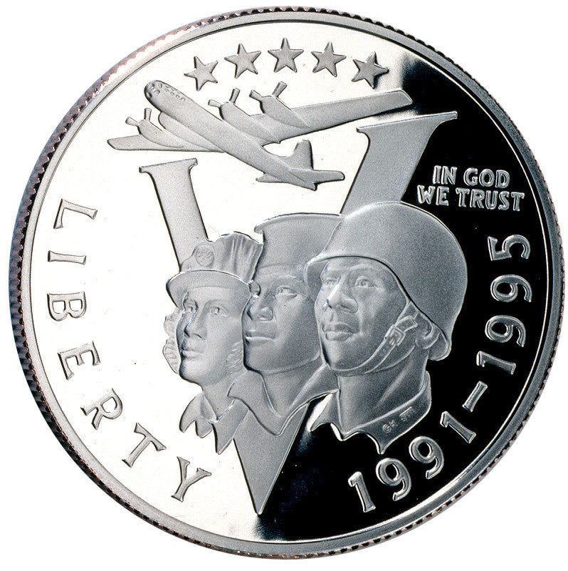 1991-1995-P WWII 50th Anniversary Half . . . . Gem Brilliant Proof in original U.S. Mint Capsule